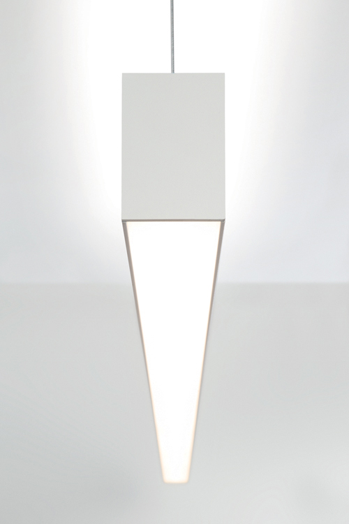 plain white pendant with thick housing