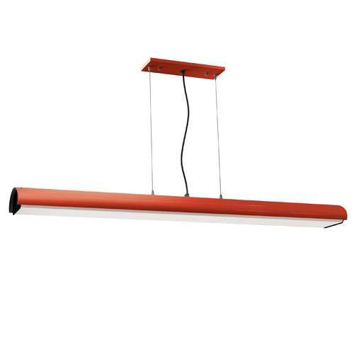 red linear pendant lights