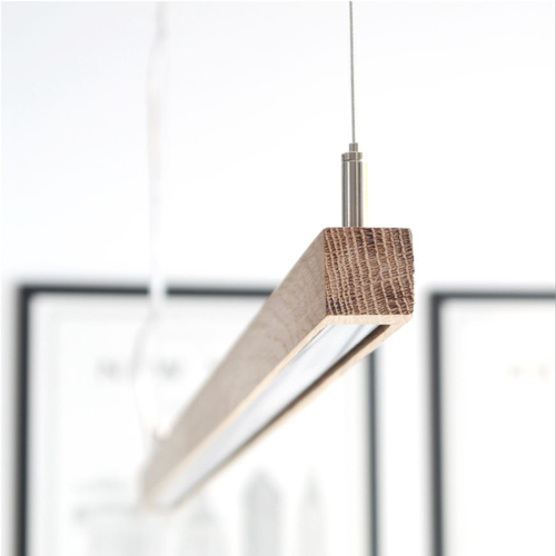 thin, wooden pendant lights